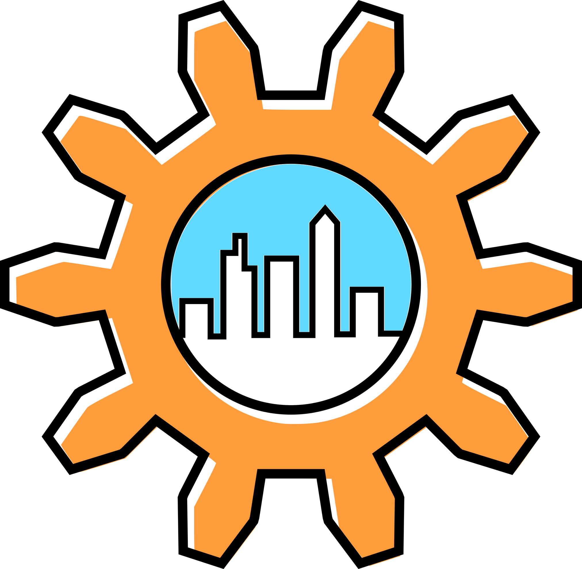 Civil Engineering Gears Logo Icon